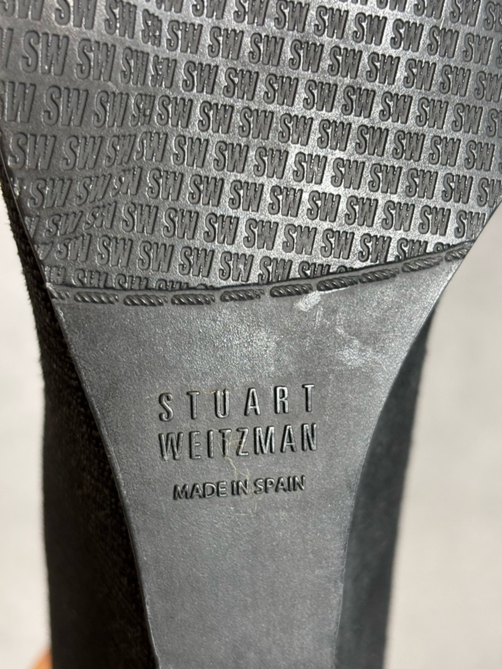 Stuart Weitzman Bucalina Textured Buckle Wedge Shoes-Black-Women Size 6.5 - Picture 11 of 11